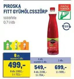 Metro PIROSKA FITT GYÜMÖLCSSZÖRP ajánlat