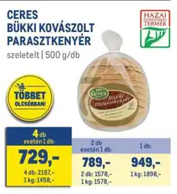 Metro CERES BÜKKI KOVÁSZOLT PARASZTKENYÉR ajánlat