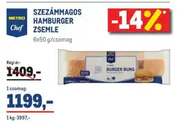 Metro SZEZÁMMAGOS HAMBURGER ZSEMLE ajánlat