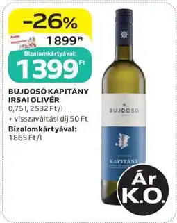 Auchan Bujdosó Kapitány Irsai Olivér ajánlat