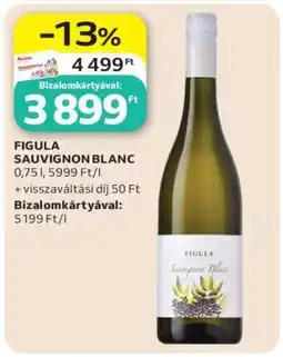 Auchan Figula Sauvignon Blanc ajánlat