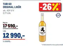 Metro Tubi 60 Original likőr ajánlat