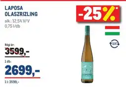 Metro Laposa Olaszrizling ajánlat