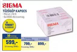 Metro SIGMA TŰZŐGÉP KAPOCS ajánlat