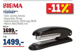 Metro SIGMA TŰZŐGÉP ajánlat