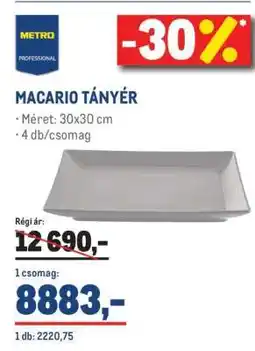 Metro MACARIO TÁNYÉR ajánlat
