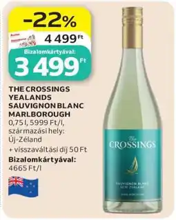 Auchan THE CROSSINGS YEALANDS SAUVIGNON BLANC MARLBOROUGH ajánlat