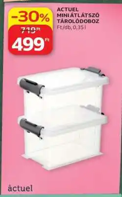 Auchan ACTUEL MINI ÁTLÁTSZÓ TÁROLÓDOBOZ ajánlat