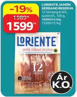 Auchan LORIENTE JAMÓN SERRANO RESERVA ajánlat