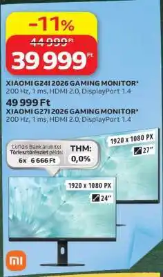 Auchan XIAOMI G24I 2026 GAMING MONITOR ajánlat