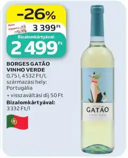 Auchan BORGES GATÃO VINHO VERDE ajánlat