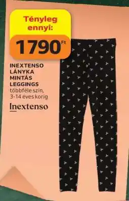 Auchan INEXTENSO LÁNYKA MINTÁS LEGGINGS ajánlat