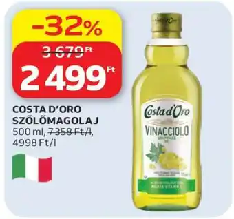 Auchan COSTA D’ORO SZŐLŐMAGOLAJ ajánlat