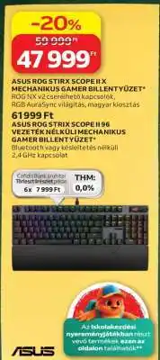 Auchan ASUS ROG Strix Scope II X Mechanikus Gamer Billentyűzet ajánlat
