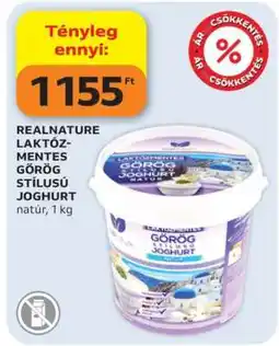 Auchan REALNATURE Laktózmentes Görög Stílusú Joghurt ajánlat