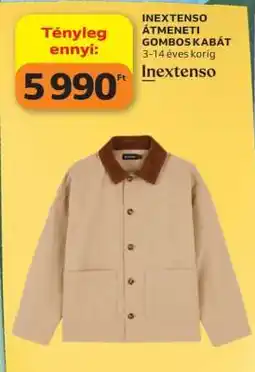 Auchan Inextenso Átmeneti Gombos Kabát ajánlat