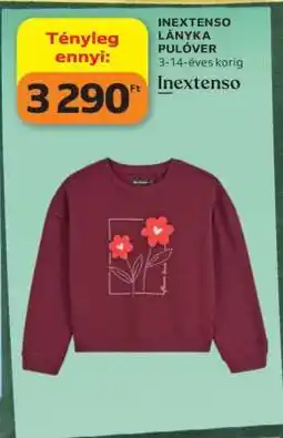 Auchan INEXTENSO LÁNYKA PULÓVER ajánlat