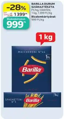 Auchan Barilla durum száraztészta ajánlat