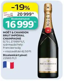 Auchan MOËT & CHANDON BRUT IMPÉRIAL CHAMPAGNE ajánlat