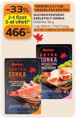 Auchan AUCHAN KEDVENC SZELETELT SONKA ajánlat