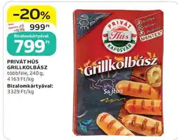 Auchan PRIVÁT HÚS GRILLKOLBÁSZ ajánlat
