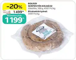 Auchan BOGÁDI SERPENYŐS KOLBÁSZ ajánlat