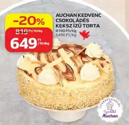 Auchan AUCHAN KEDVENC CSOKOLÁDÉS, KEKSZ ÍZŰ TORTA ajánlat