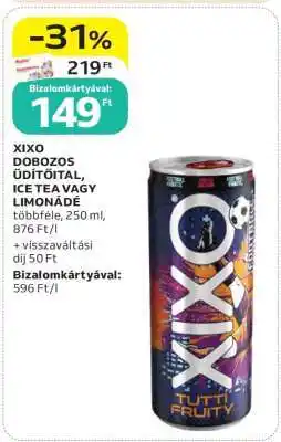 Auchan XIXO DOBOZOS ÜDÍTŐITAL, ICE TEA VAGY LIMONÁDÉ ajánlat