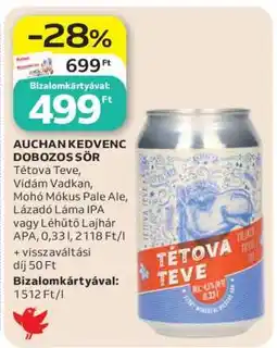Auchan AUCHAN KEDVENC DOBOZOS SÖR ajánlat