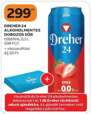Auchan Dreher 24 Alkoholmentes Dobozos Sör ajánlat