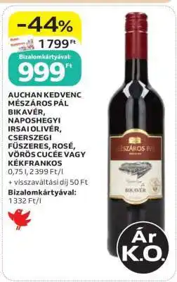 Auchan AUCHAN KEDVENC MÉSZÁROS PÁL BIKAVÉR ajánlat