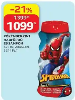 Auchan PÓKEMBER 2IN1 HABFÜRDŐ ÉS SAMPON ajánlat