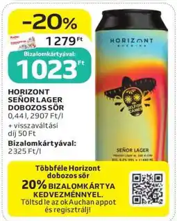 Auchan HORIZONT SEÑOR LAGER DOBOZOS SÖR ajánlat