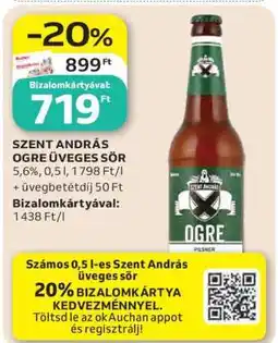 Auchan SZENT ANDRÁS OGRE ÜVEGES SÖR ajánlat