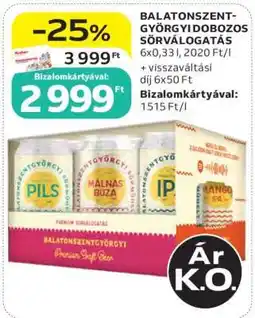Auchan BALATONSZENT-GYÖRGYI DOBOZOS SÖRVÁLOGATÁS ajánlat
