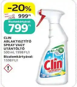 Auchan Clin Ablaktisztító Spray vagy Utántöltő ajánlat