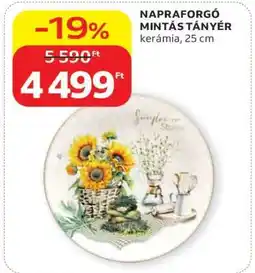 Auchan NAPRAFORGÓ MINTÁS TÁNYÉR ajánlat