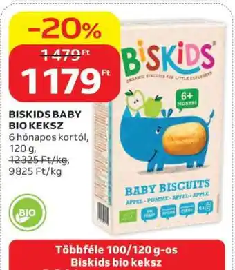 Auchan BISKIDS BABY BIO KEKSZ ajánlat