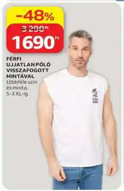 Auchan Férfi ujjatlan póló visszafogott mintával ajánlat