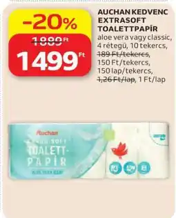 Auchan AUCHAN KEDVENC EXTRASOFT TOALETTPAPÍR ajánlat