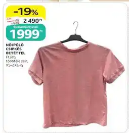 Auchan NŐI PÓLÓ CSIPKÉS BETÉTTEL ajánlat