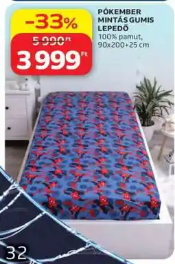 Auchan PÓKEMBER MINTÁS GUMIS LEPEDŐ ajánlat