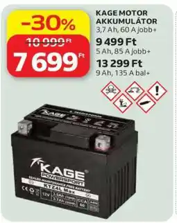 Auchan KAGE MOTOR AKKUMULÁTOR ajánlat