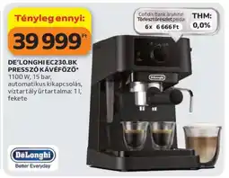 Auchan DE’LONGHI EC230.BK PRESSZÓ KÁVÉFŐZŐ ajánlat