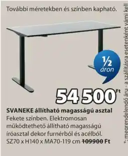 JYSK SVANEKE állítható magasságú asztal ajánlat