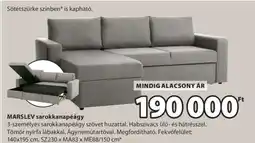 JYSK MARSLEV sarokkanapéágy ajánlat