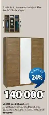 JYSK VEDDE gardróbszekrény ajánlat