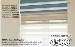 JYSK FEMRIS DUO ROLÓS FÜGGÖNY ajánlat
