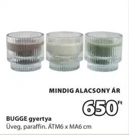 JYSK BUGGE gyertya ajánlat