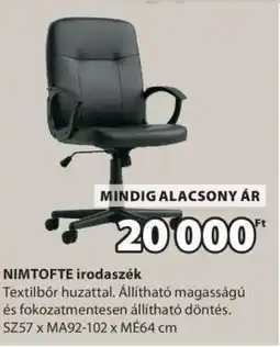 JYSK NIMTOFTE irodaszék ajánlat